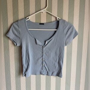Brandy Melville Light Blue Crop Top